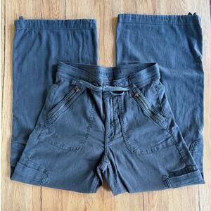 American Eagle Dreamy Drape Linen Wide Leg Cargo Pants Size 6R